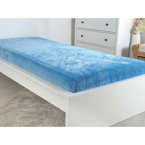 Plachty B.E.S. Petrovice Prestieradlo mikroflanel modrá, 180 x 200 cm