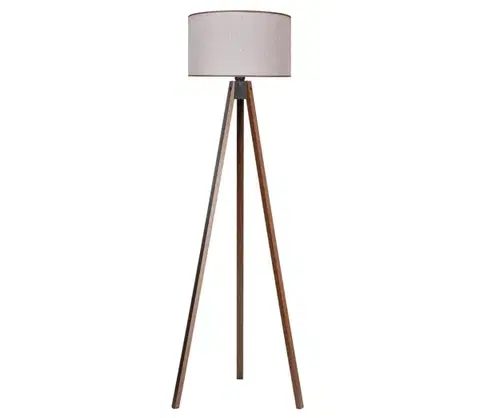 Lampy  - Stojacia lampa 1xE27/60W/230V pr. 44 cm béžová/wenge AS0462+DU82634