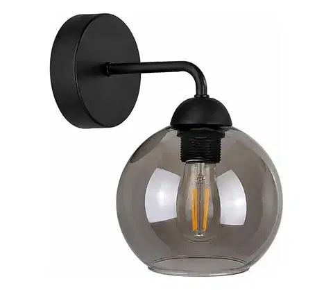 Svietidlá Keter Lighting Nástenné svietidlo OSMO 1xE27/60W/230V čierna 1197/22