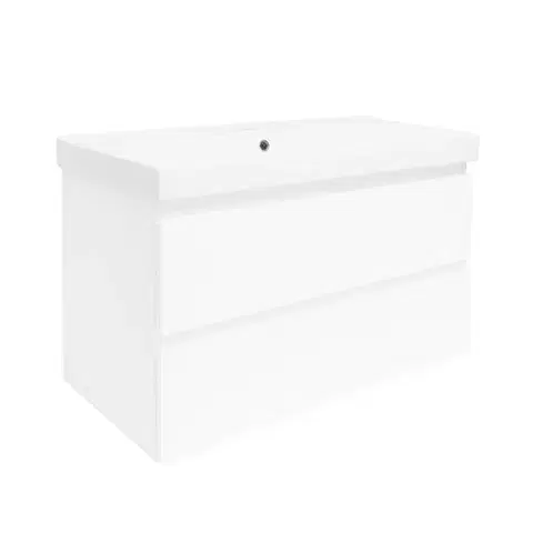 Kúpeľňový nábytok Kúpeľňová skrinka s umývadlom SAT B-Way 99x50x45 cm biela lesk BWAY2100WU1BI BWAY2100WU1BI
