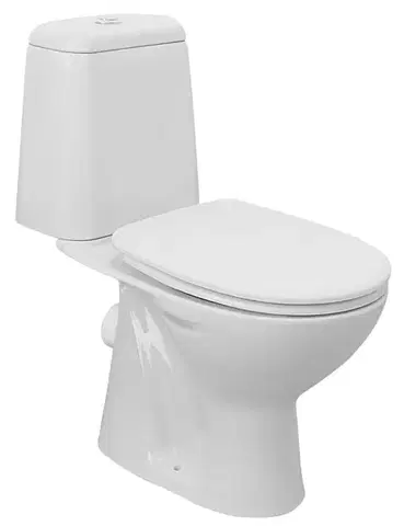 Záchody AQUALINE - RIGA WC kombi, dvojtlačítko 3/6, zadný odpad, splachovací mechanizmus, biela RG601