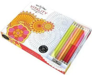 Maľovanky pre dospelých Vive Le Color Vitality Coloring Book and Pencils - Abrams Noterie