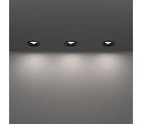 Svietidlá Eglo 902274-SADA 3xLED Kúpeľňové podhľadové svietidlo SALABATE LED/4,9W/230V pr.8,8cm IP65 čierna 902274