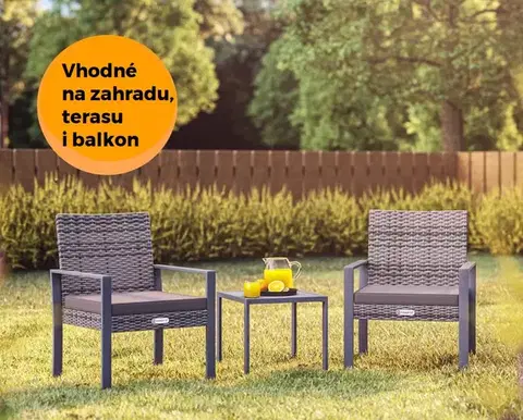 Záhradné jedálenské sety Záhradný set 2+1 D9608 Dekorhome