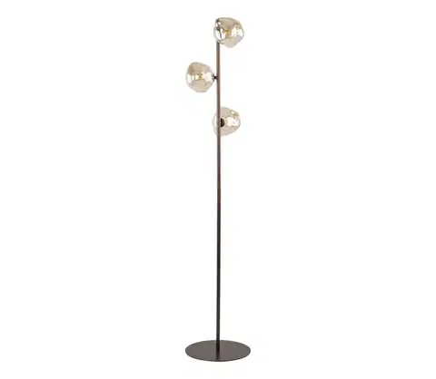 Lampy  Stojacia lampa LAVA 3xG9/8W/230V bronzová/dymová béžová 16150