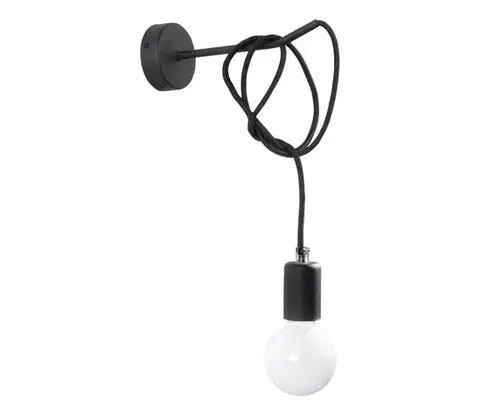 Svietidlá  Nástenné svietidlo EDISON 1xE27/60W/230V čierna SL.0373