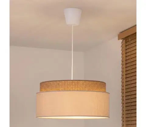 Svietidlá BRILAGI - Závesný luster PADOVA na lanku 1xE27/60W/230V pr. 40 cm béžový 8590828052494