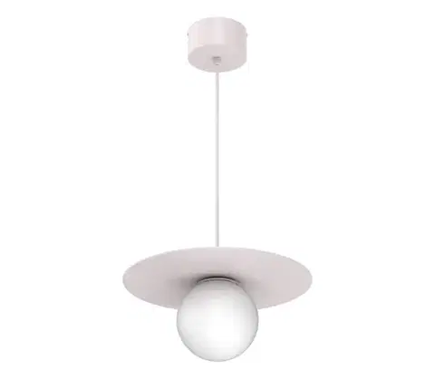 Svietidlá  Závesný luster FLAT na lanku 1xE27/15W/230V krémový 9575
