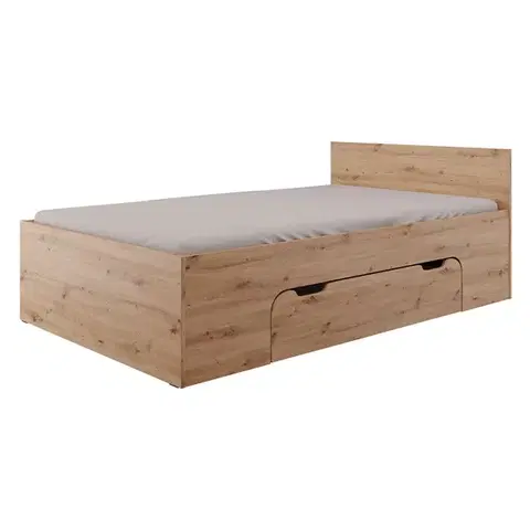 Postele Jednolôžko NEST 120x200 dub Artisan