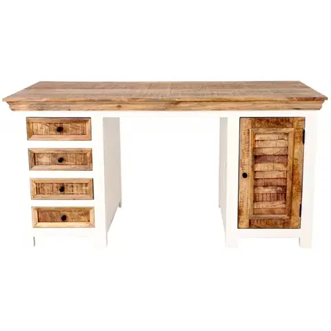 Písacie a pracovné stoly Písací stôl Agni 160x80x76 indický masív mango