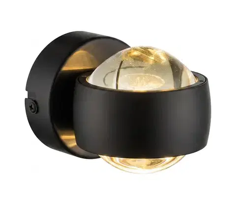 Svietidlá Globo 78290B - LED nástenné svietidlo RANDI LED/7W/230V 3000K čierne 78290B