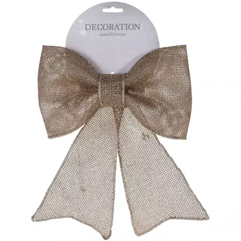 Vianočné dekorácie – do vnútra Mašlička 24 cm champagne gold CAA006700