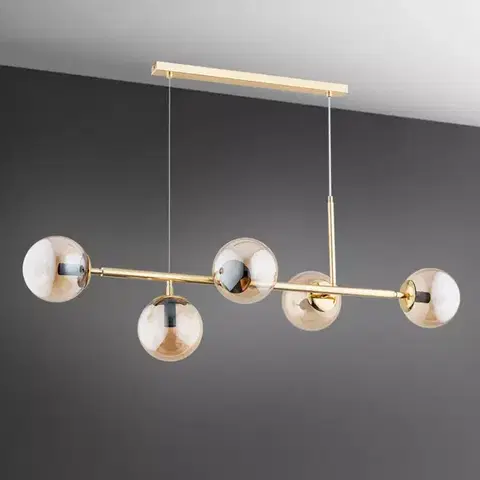 Moderné lampy do obývačky Lampa Dansa gold 5 Pł 63019 LW5