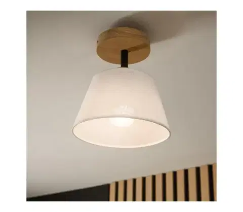 Svietidlá  Prisadený luster ANTONIO 1xE14/60W/230V biela LM-1.128/A/DĄB/BIAŁY
