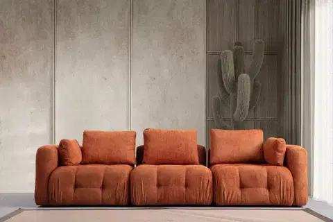 Pohovky a gauče Trojmiestna pohovka Amaris 3 Seater - Orange