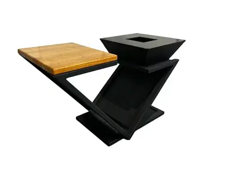 Záhradné grily Kompaktný set grilovacie ohnisko servírovací stôl Vinda 1600 × 700 × 900 mm | Grilovacia plocha 800 × 800 mm