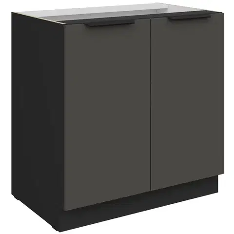 Kuchynské skrinky stojace Kuchynská skrinka Aria-Gr/Bl Anti Fingerprint 80d 2f Bb