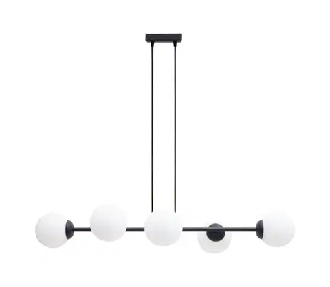 Svietidlá HEXE Luster na lanku FIRA 5xE27/60W/230V čierna 0783