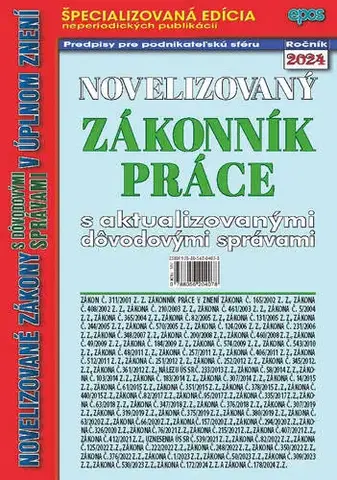 Zákony, zbierky zákonov Novelizovaný Zákoník Práce 16/2024