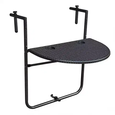 Balkónový nábytok Balkónový stolík čierny