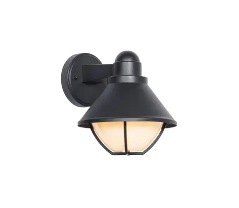 Svietidlá  Vonkajšie nástenné svietidlo EDINA 1xE27/60W/230V IP44 čierna SKU013595