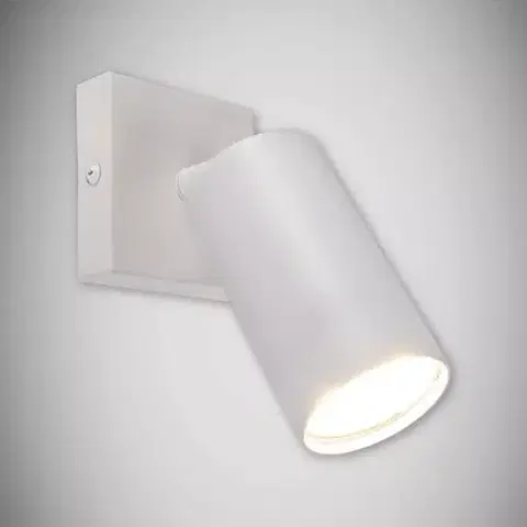 Moderné lampy do obývačky Nástenné svietidlo Manam GU10 1D biely 03759 K1