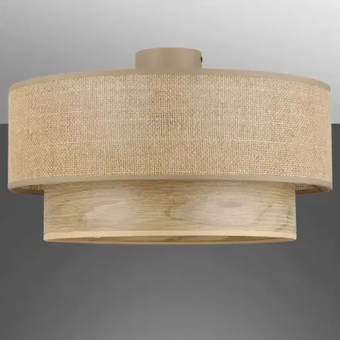 Lampy do obývačky Luster DUO 11753 MINI JUTA WOOD 1XE27