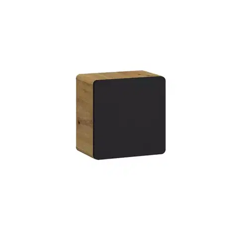 Závesné kúpeľňové skrinky Závesná skrinka Bronx 35 cube dub artisan-čierna matná