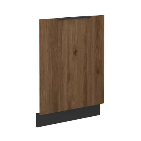 Kuchynské dolné skrinky KONDELA Menzo ZM dvierka na umývačku 71,3x59,6 cm čierna / orech