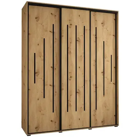 Šatníkové skrine Skriňa 45 Canaris 12 200 artisan/čierna