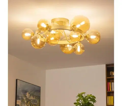 Svietidlá BRILAGI - LED Prisadený luster MILLA 10xG9/3W/230V zlatá 9010-10GA
