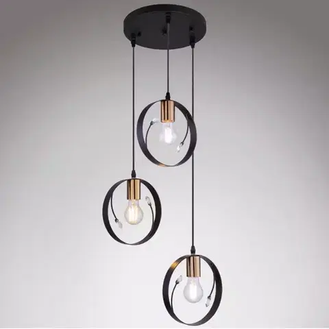 Moderné lampy do obývačky Luster 15346-3 BLACK LW3