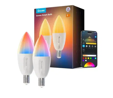 LED osvetlenie SADA 2x LED RGBWW Stmievateľná žiarovka E14/5W/230V 2700-6500K Wi-Fi - Govee B600CCC1