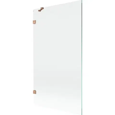 Sprchové dvere MEXEN/S - Lunar vaňová zástena FIX 100 x 150, transparent, meď kartáčovaná 897-100-000-65-00