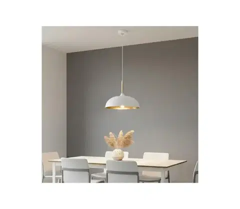 Svietidlá BRILAGI - Luster na lanku ABRAHAM 1xE27/60W/230V pr. 35 cm biela BG72388