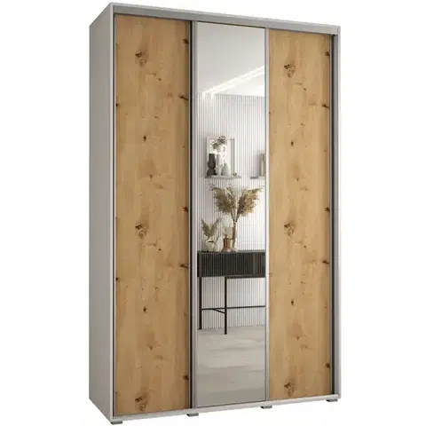 Šatníkové skrine Skriňa 45 Canaris 3 170 biela/artisan/silver
