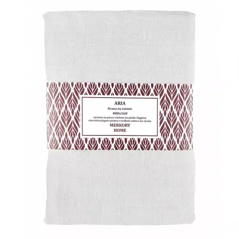 Záclony do obývačky Záclona na páske  ARIA polyester biela 400x160 Merkury Home