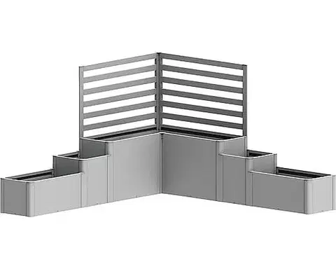 Truhlíky Biohort Vyvýšený záhon BIOHORT Davinci 1 - 299 x 299 x 168 cm (strieborná metalíza)