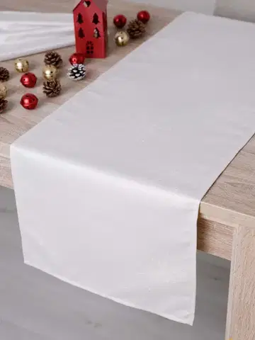 Obrusy MKLozkoviny.sk Lurexový Vianočný behúň Rozprávkový stôl - 40 × 140 cm