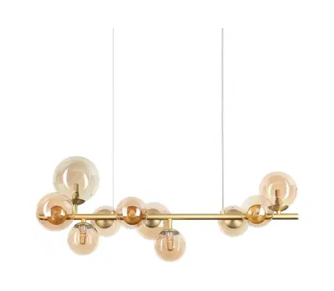 Svietidlá Ideal Lux - LED luster na lanku PERLAGE 10xG9/3W/230V 81 cm zlatá/dymová 322766