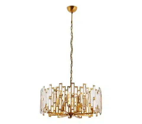 Svietidlá  Luster na reťazi CRYSTALLINE 6xE14/40W/230V medený 301AUR1282