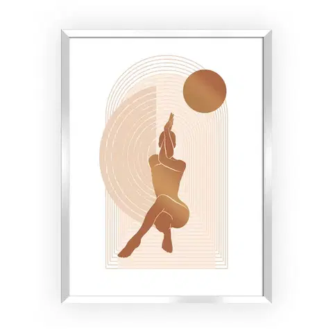 Obrazy Obraz Yoga Figures I 30x40cm copper