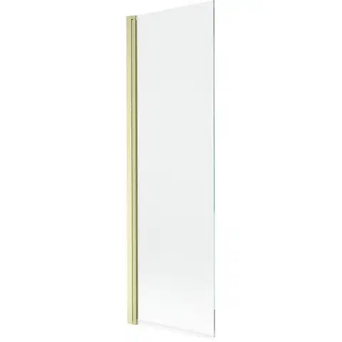 Sprchové dvere MEXEN - MIST vaňová zástena 60x150 cm 6mm 1-s, zlatá kartáčovaná, číra 8A9-060-001-55-00