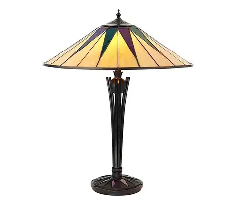Lampy Endon 64045 - Stolová lampa Tiffany DARK STAR, 2xE27/60W/230V, priemer 49 cm 64045