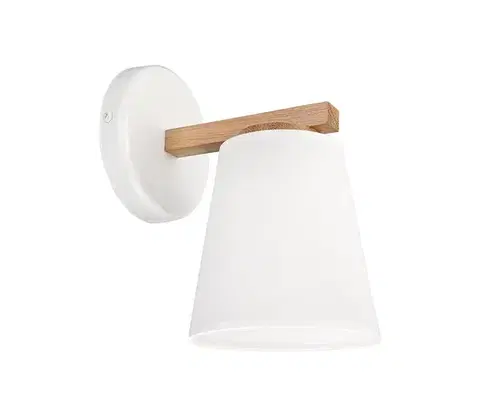 Svietidlá  Nástenné svietidlo ELLIE 1xE27/15W/230V biela/dub KM-1.113/DĄB/BIAŁY