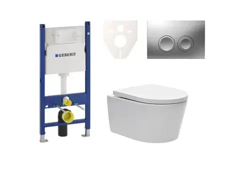 Záchody Cenově zvýhodněný závěsný WC set Geberit do lehkých stěn / předstěnová montáž + WC SAT Brevis SIKOGES7W3 SIKOGES7W3
