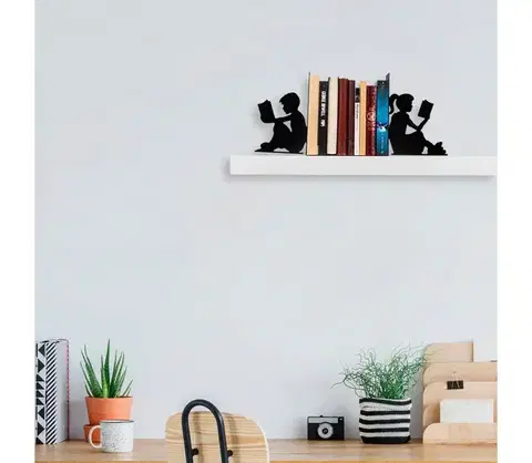 Taburetky  Zarážka na knihy 22x40,5 cm čierna 493RMC1119