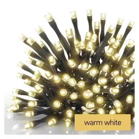 Vianočné osvetlenie EMOS Vianočné osvetlenie, záclona connect, cencúle, 100LED 1x2m IP44, teplá biela