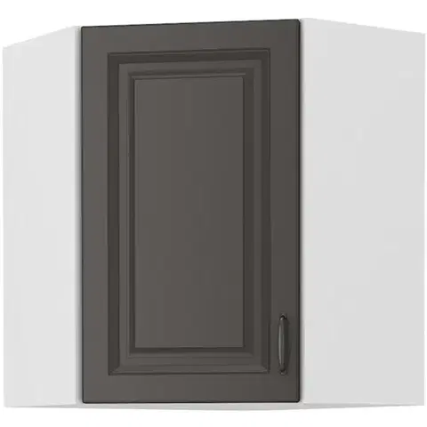 Kuchynské skrinky visiace Skrinka do kuchyne STILO GRAFIT/biely 60X60 GN-72 2F (45°)
