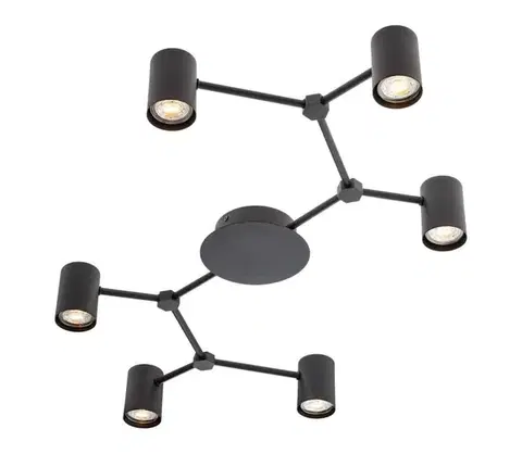 Svietidlá Redo 01-4048 - Bodové svietidlo WEBB 6xGU10/10W/230V čierna 01-4048